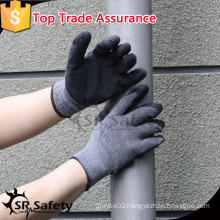 SRSAFETY quality polycotton liner coated latex gloves different classes work gloves good price